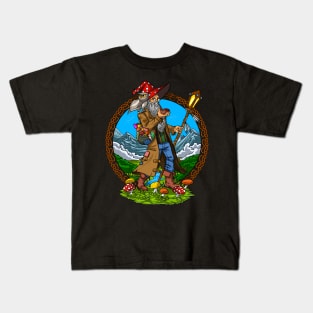 Hippie Magic Mushrooms Shaman Kids T-Shirt